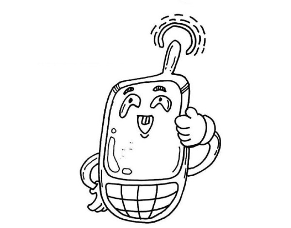 8 simple drawing pictures of mobile phone cartoon characters