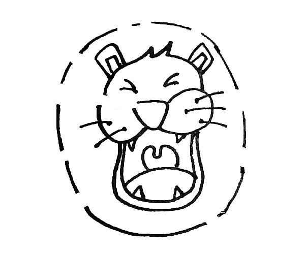 Learn to draw a lion head