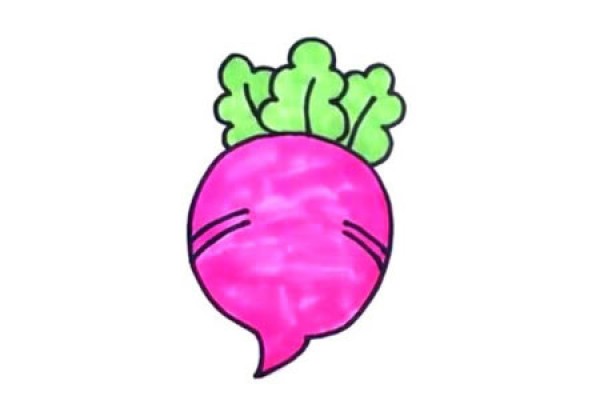 Learn to draw radish video tutorial