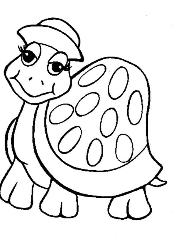 Cartoon turtle simple strokes picture