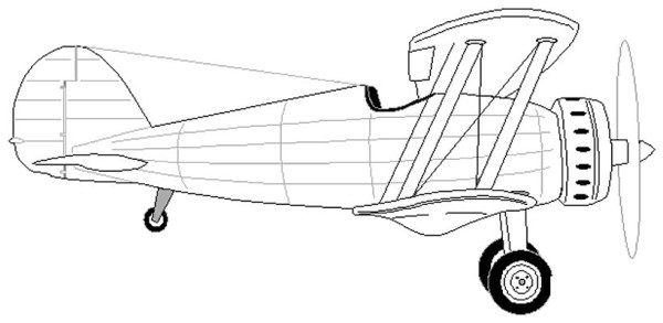 Simple drawings of various fighter aircraft models