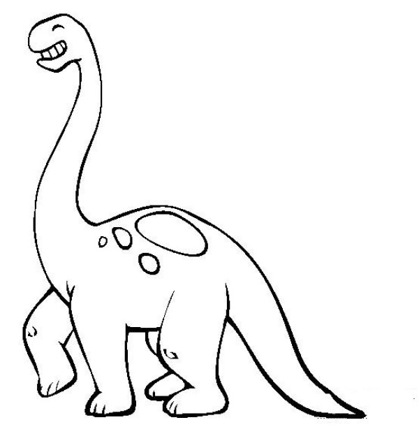 Dinosaur picture collection, brontosaurus simple drawing pictures