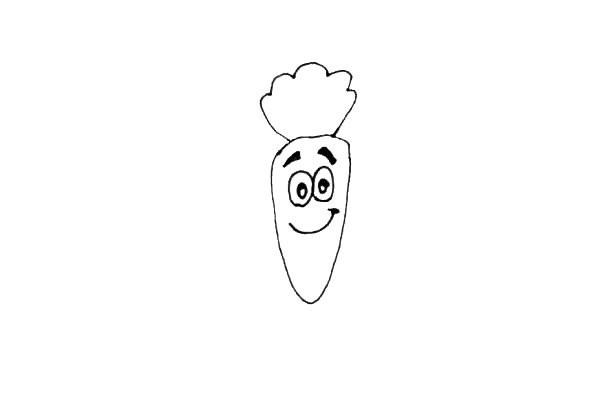 Cartoon radish simple strokes