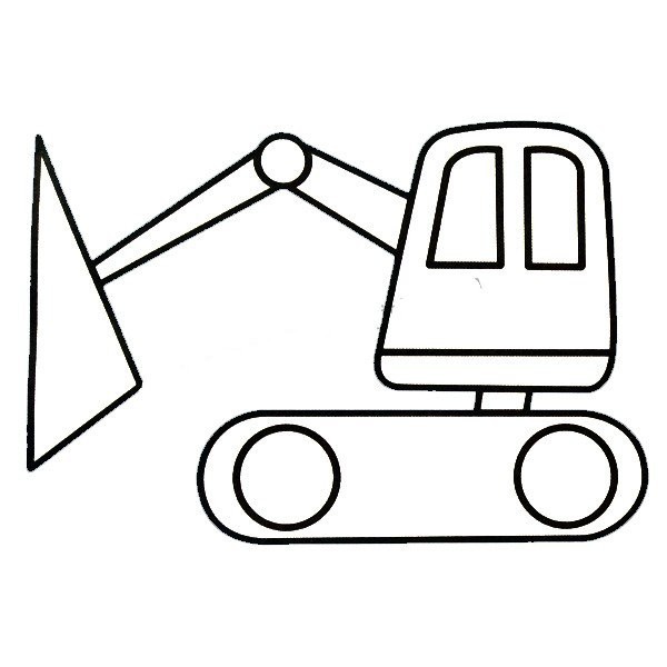 Children learn to draw excavator