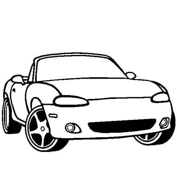 Car simple drawing Mazda simple drawing picture