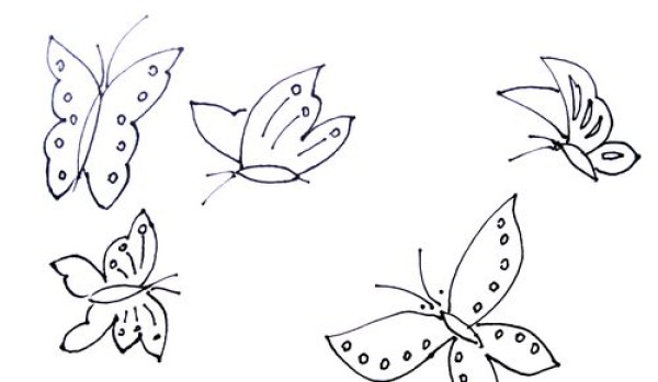 Introduction to the simple drawing method of butterfly