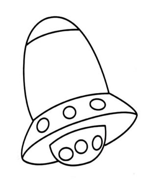 Childrens simple drawings of spaceships