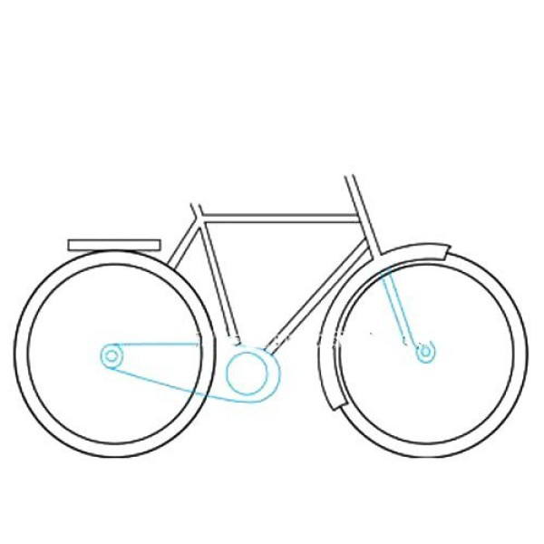 Super simple drawing tutorial how to draw a bicycle