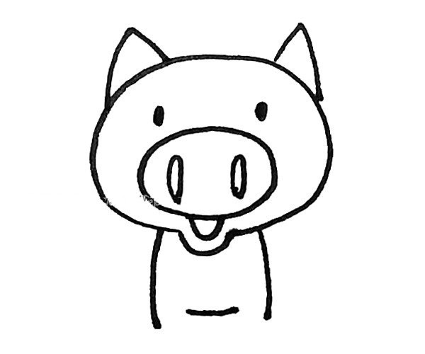 Learn to draw a cute pig