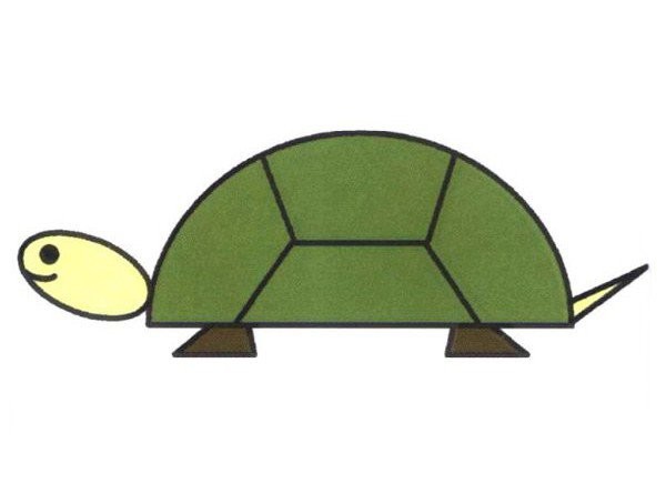 How to draw cartoon turtle picture tutorial