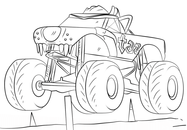 mustache monster truck