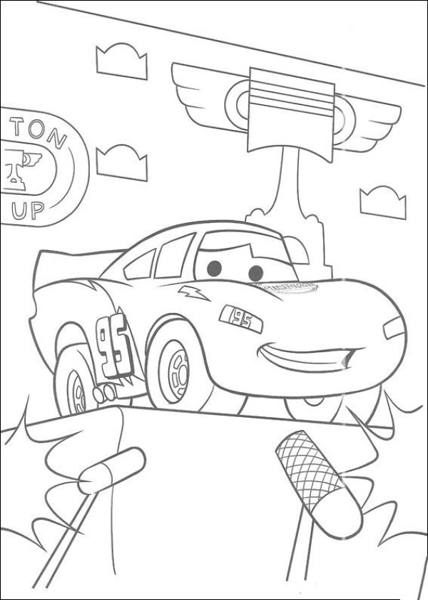 Cars simple drawing on the podium