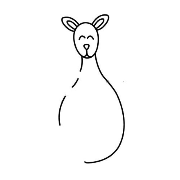 Strong kangaroo simple drawing tutorial