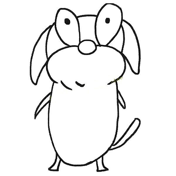 Cute Cartoon Puppy Simple Drawing Picture