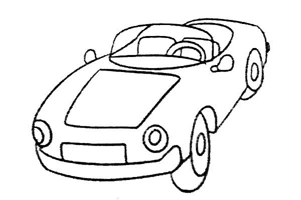 Simple drawing pictures of stylish sports cars