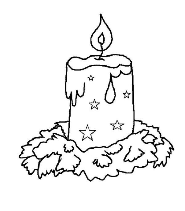 Candle simple drawing picture