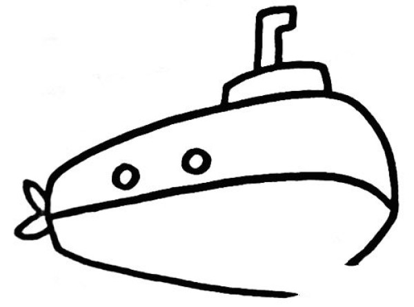 How to draw a submarine with simple strokes