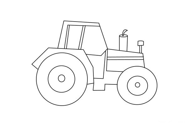 Simple drawing method of tractor