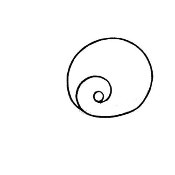 Elementary simple drawing snail