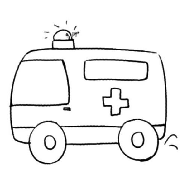 Q version of transportation ambulance