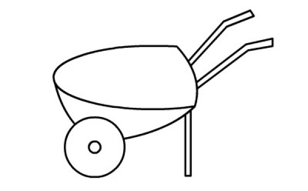 Kindergarten simple drawing picture trolley