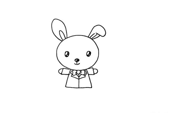 Simple drawing tutorial of a little rabbit who loves to eat carrots