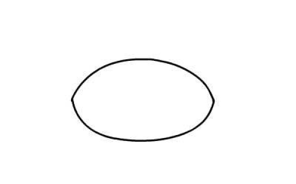 How to draw a simple rugby ball for children