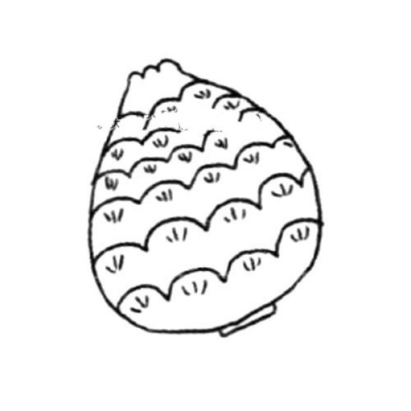 Pine cone simple drawing tutorial