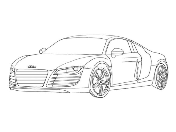 Audi car simple drawing pictures