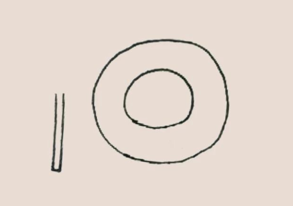 Simple drawing tableware