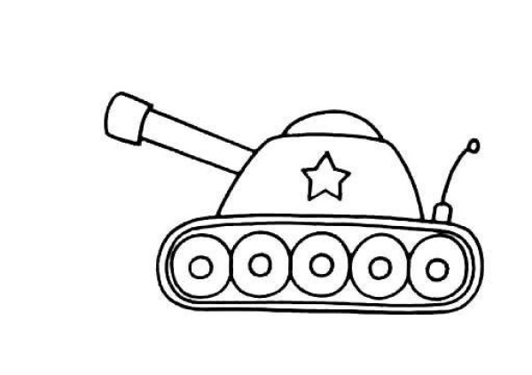 Battle tank simple drawing