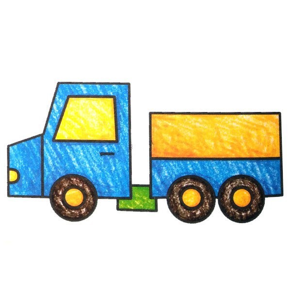 Toddlers learn to draw trucks