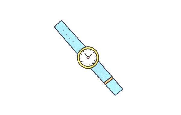 How to draw a watch with simple strokes