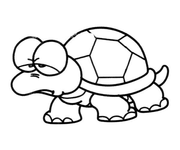 Angry turtle simple drawing