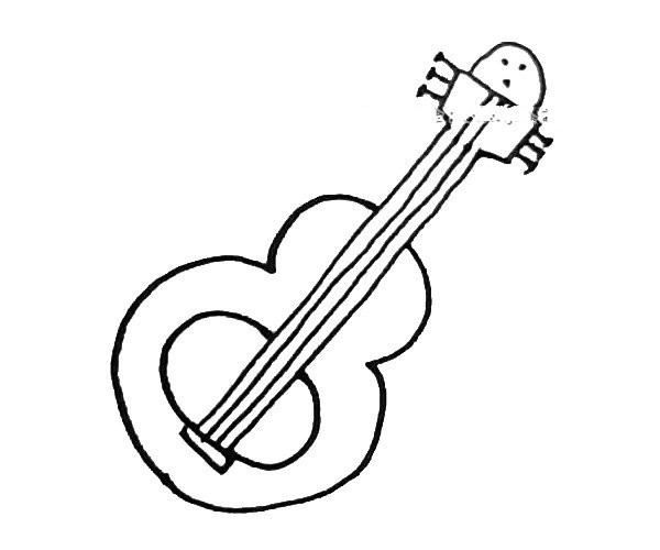 Cute guitar simple drawing tutorial