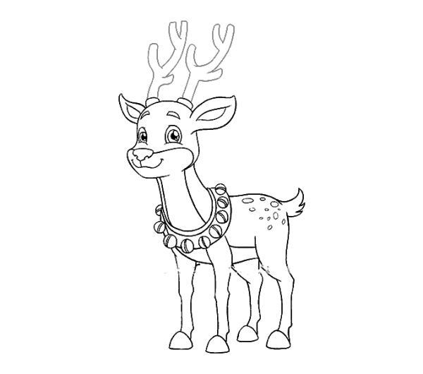 How to Draw a Cartoon Reindeer