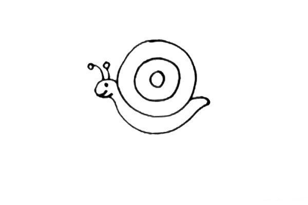 How to draw a little snail