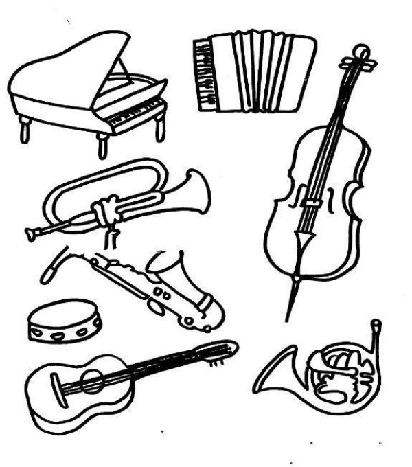 Large collection of musical instruments