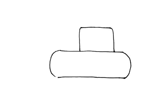 Draw a tank with simple strokes