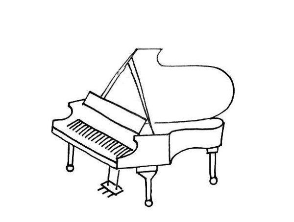 Piano simple drawing picture