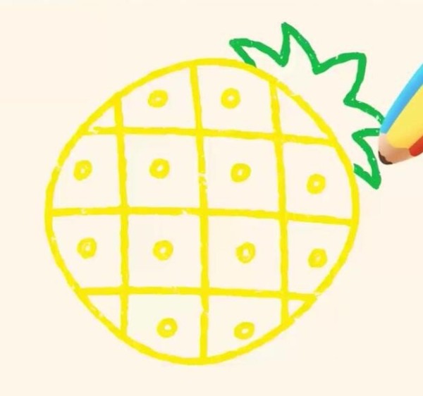 Magic simple drawing pineapple