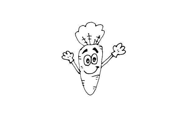 Cartoon radish simple strokes