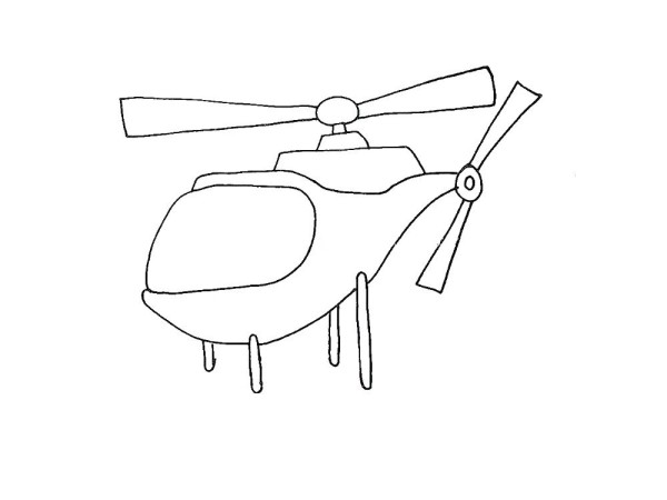 Teach you step by step how to draw a helicopter with simple strokes