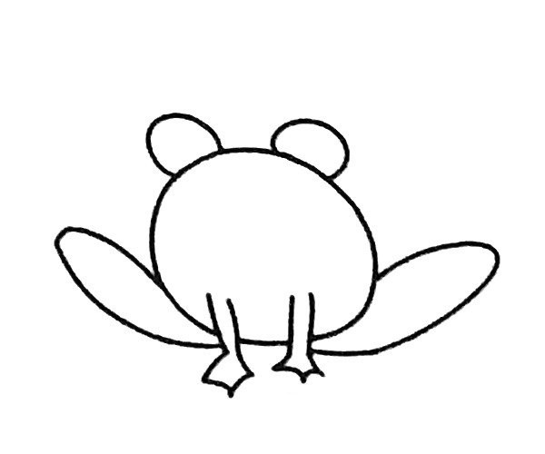 Draw a simple frog in four steps