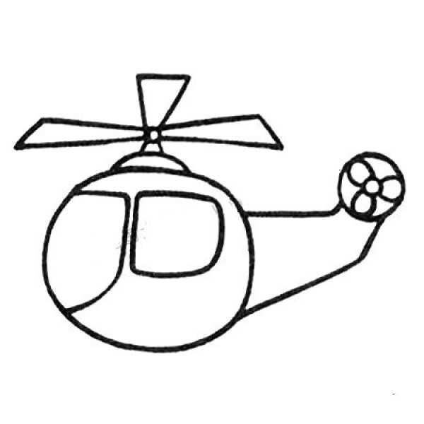 Helicopter simple strokes drawing tutorial