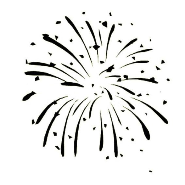 Simple drawing of fireworks