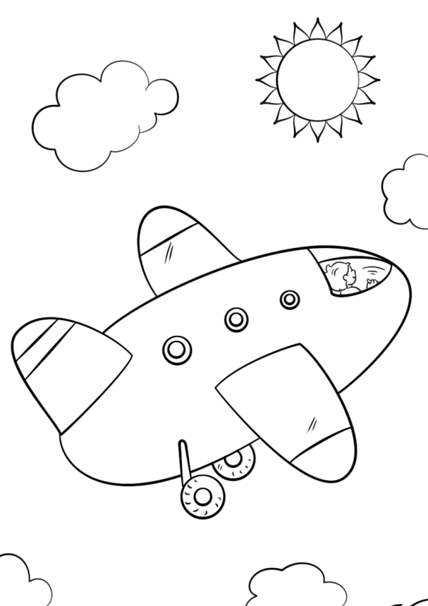 Cartoon airplane