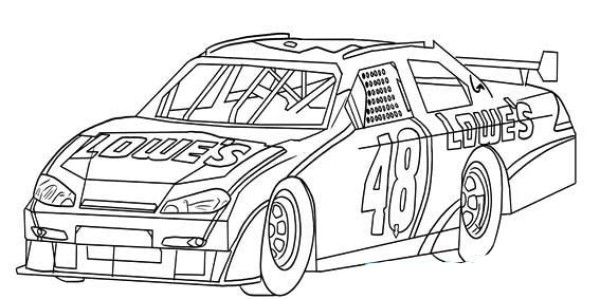 Racing car simple drawing