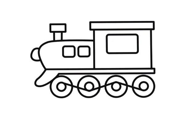 Old train simple drawing pictures