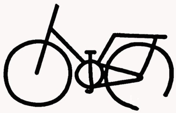 Simple steps to draw a bicycle